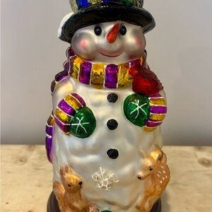 Thomas Pacconi Hand Blown & Hand Painted Holiday Snowman